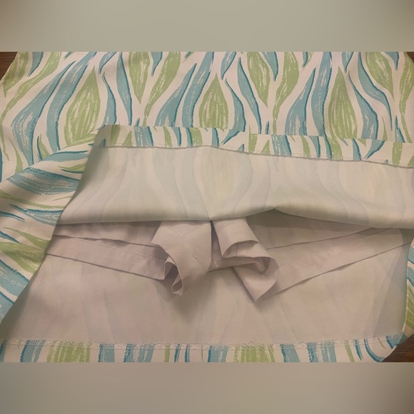 Greg Norman Collection Golf Skort Size 14 White/Teal/Green Side Zip Back Pocket - Picture 4 of 7